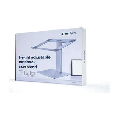 GEMBIRD Height adjustable notebook riser stand silver