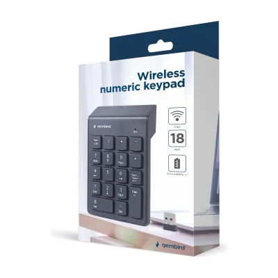 GEMBIRD KPD-W-02 Wireless numeric keypad 18 keys black