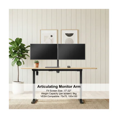 GEMBIRD MA-D2-01 Adjustable desk 2-display mounting arm 17-32inch up to 9 kg