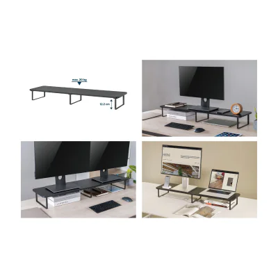 GEMBIRD Monitor stand for 2 monitors - long rectangle