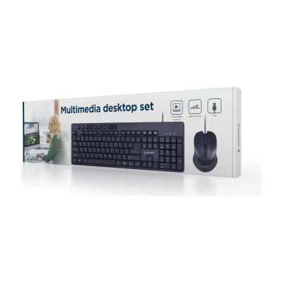 GEMBIRD Mouse and Keyboard desktop set black US-Layout