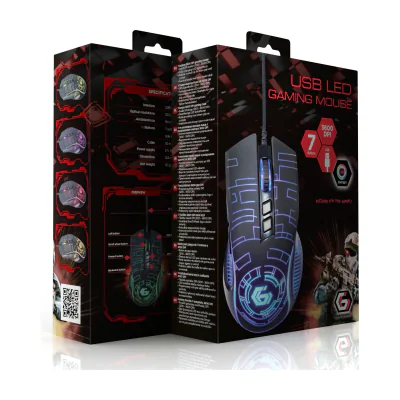 GEMBIRD MUSG-RGB-01 USB LED gaming mouse black