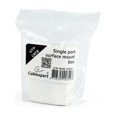 GEMBIRD NCAC-1U6-01 CAT6 UTP single port surface mount box