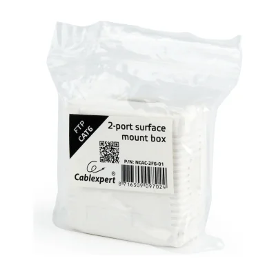 GEMBIRD NCAC-2F6-01 CAT6 FTP 2-port surface mount box