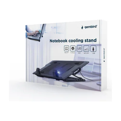 GEMBIRD Notebook cooling stand 17 with one fan black