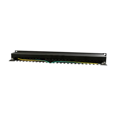 GEMBIRD NPP-C524-002 Gembird Cat.5E 24 port shielded patch panel 19 1U black