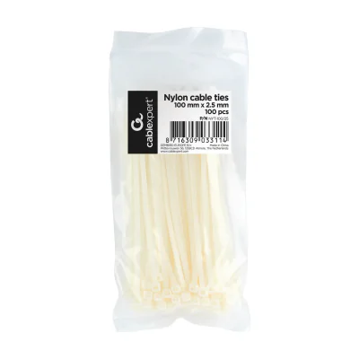GEMBIRD NYT-100/25 nylon cable ties 100mm 2.5mm width bag of 100 pcs