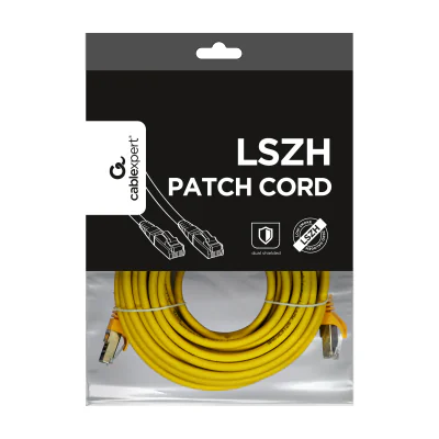 GEMBIRD PP6A-LSZHCU-Y-10M patchcord RJ45 cat. 6A SFTP LSZH 10m yellow