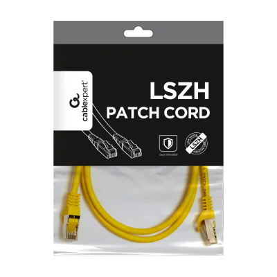 GEMBIRD PP6A-LSZHCU-Y-1M Gembird patchcord RJ45 cat. 6A SFTP LSZH 1m yellow