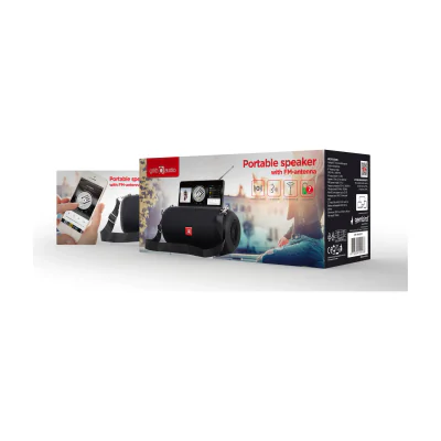 GEMBIRD SPK-BT-17 Portable Bluetooth speaker with antenna black
