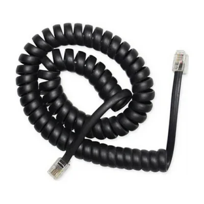 GEMBIRD TC4P4CS-2M Telephone handset spiral cord RJ10 4P4C 2m black