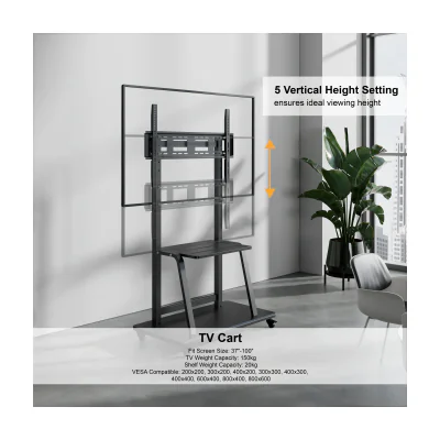 GEMBIRD TV floor stand with caster wheels 37-100inch