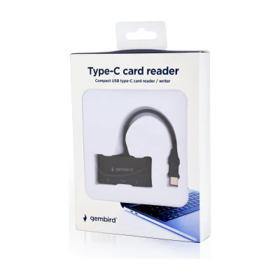 GEMBIRD UHB-CR3-02 Gembird compact USB Type-C SDXC combo card reader OTG black