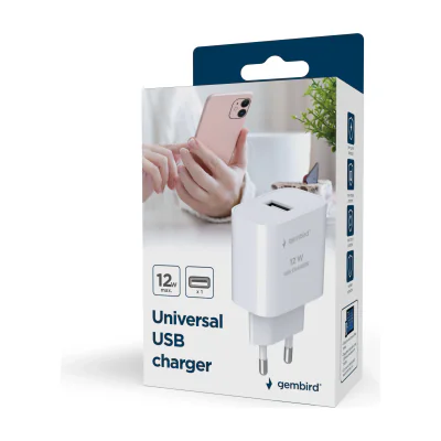 GEMBIRD Universal USB charger 2.4A white