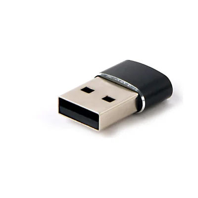 GEMBIRD USB AM to Type-C female adapter black