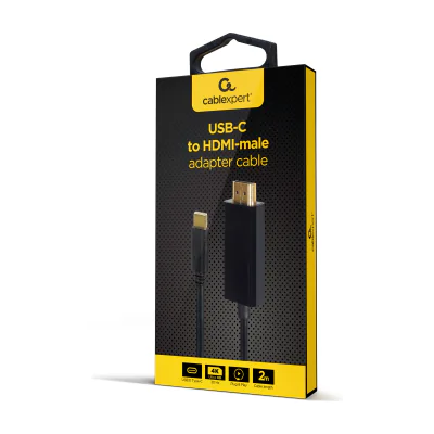 GEMBIRD USB-C male to HDMI-male adapter 4K 30Hz 2m black