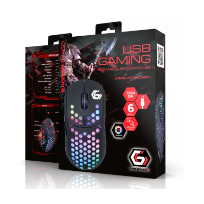 GEMBIRD USB gaming RGB backlighted mouse RAGNAR RX400 6 buttons 7200DPI