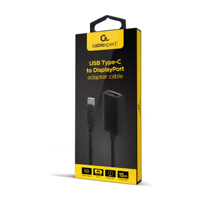 GEMBIRD USB Type-C to DisplayPort adapter cable 4K 15cm black
