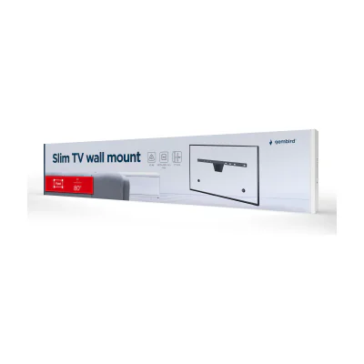 GEMBIRD WM-S80F-01 Slim TV wall mount fixed 37-80inch up to 50 kg