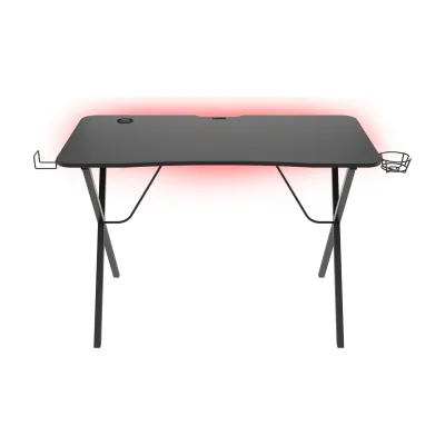 GENESIS Holm 200 RGB, Straight, Rectangular shape, MDF, Steel, Gaming, Black