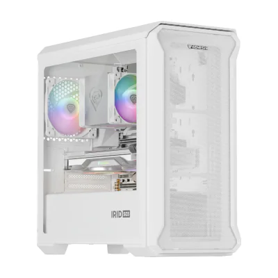 GENESIS Irid 503, Mini Tower, PC, Transparent, White, micro ATX, Mini-ITX, Gaming, Multi