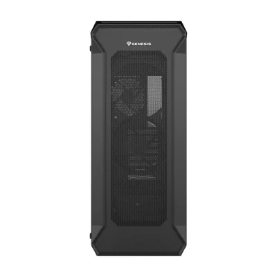 GENESIS Irid 505, Midi Tower, PC, Black, ATX, micro ATX, Mini-ITX, Acrylonitrile butadiene styrene (ABS), Mesh, Steel, Tempered glass, Gaming