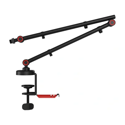 GENESIS NGM-2156, Boom microphone stand, Desk mount base, Black, Steel, Metal, 3/8 5/8"