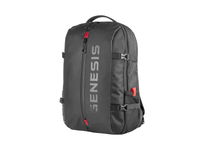 GENESIS Pallad 410. Backpack type: Rucksack, Product main colour: Black, Style: Urban. Width: 120 mm, Depth: 320 mm, Height: 440 mm.  Package width: 360 mm, Package depth: 470 mm, Package height: 120 mm. Material: Polyester. Products per pallet: 120 
