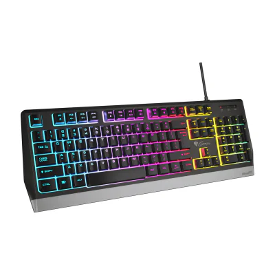 GENESIS Rhod 300 RGB, Wired, USB, Membrane, QWERTY, RGB LED, Black