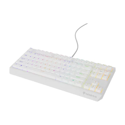 GENESIS Thor 230 TKL, Wired & Wireless, USB + RF Wireless + Bluetooth, Mechanical, QWERTY, RGB LED, White