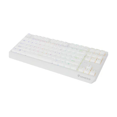 GENESIS Thor 230 TKL, Wired & Wireless, USB + RF Wireless + Bluetooth, Mechanical, QWERTY, RGB LED, White