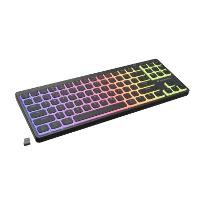 GENESIS Thor 430 TKL Wireless, Wired & Wireless, USB + RF Wireless + Bluetooth, Mechanical, QWERTY, RGB LED, Black