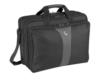 GENTI si RUCSACURI Wenger Legacy 17 inch Triple Gusset Brief, Black/Gray "600655"