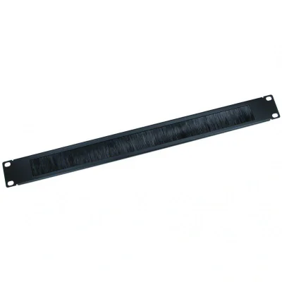 Ghidaj cabluri cu perii (organizator cabluri rack), 1U, negru - DATEUP "9801130671