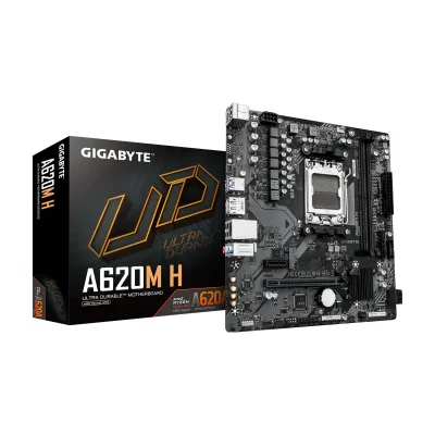 GIGABYTE A620M H 2.2, AMD, Socket AM5, AMD Ryzen 7000 Series, AMD Ryzen 8000 Series, AMD Ryzen 9000 Series, Socket AM5, DDR5-SDRAM, 128 GB