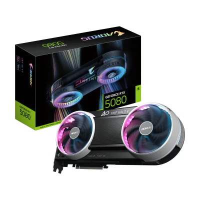 GIGABYTE AORUS GeForce RTX 5080 INFINITY 16G Graphics Card, GeForce RTX 5080, 16 GB, GDDR7, 256 bit, 7680 x 4320 pixels, PCI Express x16 5.0