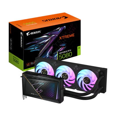 GIGABYTE AORUS GeForce RTX 5080 XTREME WATERFORCE 16G Graphics Card - 16GB GDDR7, 256bit, PCI-E 5.0, 2805MHz Core Clock, 3 x DP 2.1a, 1 x HDMI 2.1b, NVIDIA DLSS 4, GV-N5080AORUSX W-16GD, GeForce RTX 5080, 16 GB, GDDR7, 256 bit, 7680 x 4320 pixels, PCI Express x16 5.0