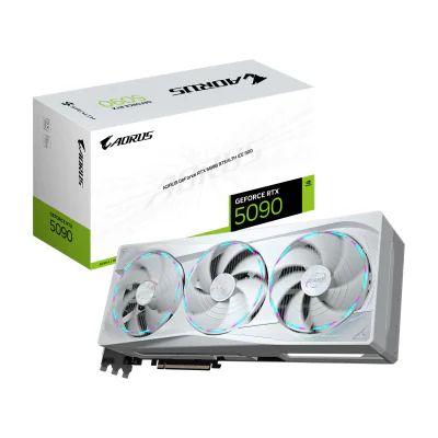 GIGABYTE AORUS GeForce RTX 5090 STEALTH ICE 32G Graphics Card - 32GB GDDR7, 512bit, PCI-E 5.0, 2655MHz Core Clock, 3 x DP 2.1a, 1 x HDMI 2.1b, NVIDIA DLSS 4, GV-N5090AORUSST ICE-32GD, GeForce RTX 5090, 32 GB, GDDR7, 512 bit, 7680 x 4320 pixels, PCI Express 5.0