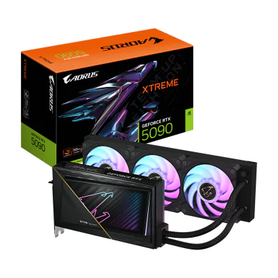 GIGABYTE AORUS GeForce RTX 5090 XTREME WATERFORCE 32G Graphics Card - 32GB GDDR7, 512bit, PCI-E 5.0, 2655MHz Core Clock, 3 x DP 2.1a, 1 x HDMI 2.1b, NVIDIA DLSS 4, GV-N5090AORUSX W-32GD, GeForce RTX 5090, 32 GB, GDDR7, 512 bit, 7680 x 4320 pixels, PCI Express x16 5.0