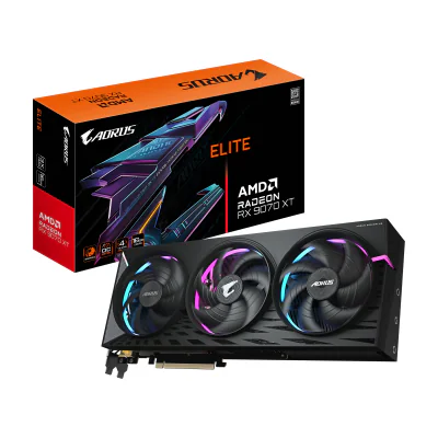 GIGABYTE AORUS Radeon RX 9070 XT ELITE 16G Graphics Card, Radeon RX 9070 XT, 16 GB, GDDR6, 256 bit, 7680 x 4320 pixels, PCI Express 5.0
