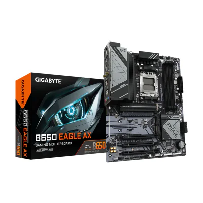 GIGABYTE B650 EAGLE AX Motherboard, AMD, Socket AM5, AMD Ryzen 7000 Series, AMD Ryzen 8000 Series, AMD Ryzen 9000 Series, Socket AM5, DDR5-SDRAM, 256 GB