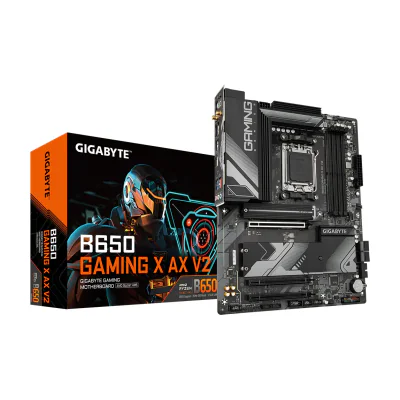 GIGABYTE B650 GAMING X AX V2 Motherboard, AMD, Socket AM5, AMD Ryzen 7000 Series, AMD Ryzen 8000 Series, AMD Ryzen 9000 Series, Socket AM5, DDR5-SDRAM, 256 GB