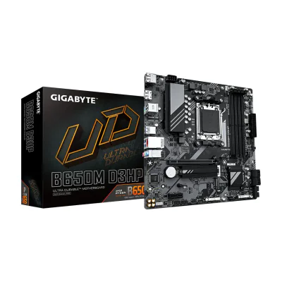 GIGABYTE B650M D3HP Motherboard - AMD Ryzen 9000 Series CPUs, 5+2+2 Phases VRM, up to 7600MHz DDR5 (OC), 2xPCIe 4.0 M.2, 2.5GbE LAN, USB 3.2 Gen 1, AMD, Socket AM5, AMD Ryzen 7000 Series, AMD Ryzen 8000 Series, AMD Ryzen 9000 Series, Socket AM5, DDR5-SDRAM, 256 GB