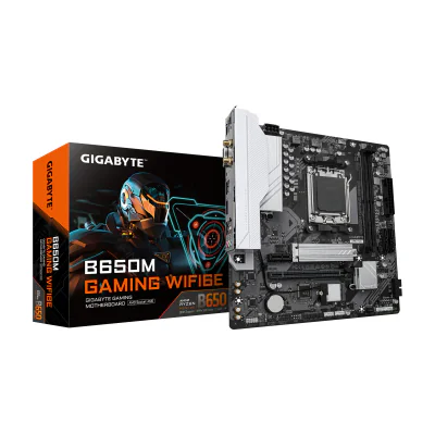 GIGABYTE B650M GAMING WIFI6E Motherboard - AMD Ryzen 9000 Series CPUs, 5+2+2 Phases VRM, up to 6400MHz DDR5 (OC), 1xPCIe 4.0 M.2, 2.5 GbE LAN, WIFI 6E, USB 3.2 Gen 1, AMD, Socket AM5, AMD Ryzen 7000 Series, AMD Ryzen 8000 Series, AMD Ryzen 9000 Series, Socket AM5, DDR5-SDRAM, 128 GB