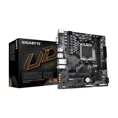 GIGABYTE B650M S2H Motherboard - AMD Ryzen 9000 Series CPUs, 5+2+2 Phases VRM, up to 6400MHz DDR5 (OC), 1xPCIe 4.0 M.2, GbE LAN, USB 3.2 Gen 1, AMD, Socket AM5, AMD Ryzen 7000 Series, AMD Ryzen 8000 Series, AMD Ryzen 9000 Series, Socket AM5, DDR5-SDRAM, 128 GB