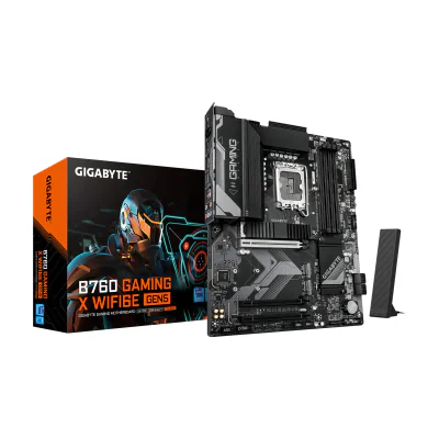 GIGABYTE B760 GAMING X WIFI6E GEN5 Motherboard - Supports 14th Gen. Intel Core CPUs, 8+1+1 phases VRM, up to 5600MHz DDR5, 3xPCIe 4.0 M.2, Wi-Fi 6E, 2.5 GbE LAN, USB 3.2 Gen 2, Intel, LGA 1700, Intel® Celeron®, Intel Core i3 12th Gen, Intel Core i3 13th Gen, Intel Core i3 14th Gen, Intel..., LGA 1700, DDR5-SDRAM, 256 GB
