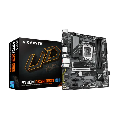 GIGABYTE B760M DS3H GEN5 Motherboard - Supports Intel Core 14th Gen CPUs, 6+2+1 Phases Digital VRM, up to 5600MHz DDR5, 2xPCIe 4.0 M.2, 2.5GbE LAN, USB 3.2 Gen2, Intel, LGA 1700, Intel® Celeron®, Intel Core i3 12th Gen, Intel Core i3 13th Gen, Intel Core i3 14th Gen, Intel..., LGA 1700, DDR5-SDRAM, 256 GB