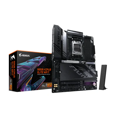 GIGABYTE B850 AORUS ELITE WIFI7 Motherboard, AMD, Socket AM5, AMD Ryzen 7000 Series, AMD Ryzen 8000 Series, AMD Ryzen 9000 Series, Socket AM5, DDR5-SDRAM, 256 GB