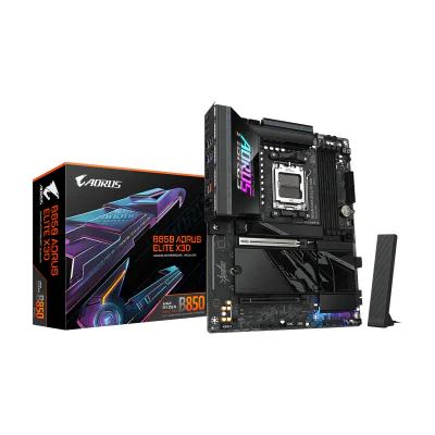 GIGABYTE B850 AORUS ELITE X3D Motherboard, AMD, Socket AM5, AMD Ryzen 7000 Series, AMD Ryzen 8000 Series, AMD Ryzen 9000 Series, Socket AM5, DDR5-SDRAM, 256 GB