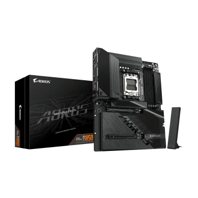 GIGABYTE B850 AORUS STEALTH Motherboard - AMD Ryzen 9000 Series CPUs, 14+2+2 Phases Digital VRM, up to 8200MHz DDR5 (OC), 2xPCIe 5.0 + 2xPCIe 4.0 M.2, WIFI 7, 5 GbE LAN, USB 3.2 Gen 2, AMD, Socket AM5, AMD Ryzen 7000 Series, AMD Ryzen 8000 Series, AMD Ryzen 9000 Series, Socket AM5, DDR5-SDRAM, 256 GB